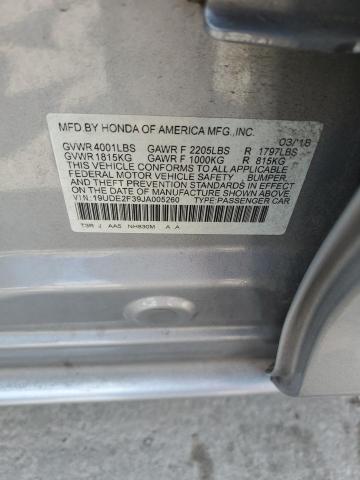 2018 ACURA ILX BASE W 19UDE2F39JA005260