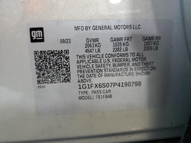 2023 CHEVROLET BOLT EV 2L 1G1FX6S07P4190798