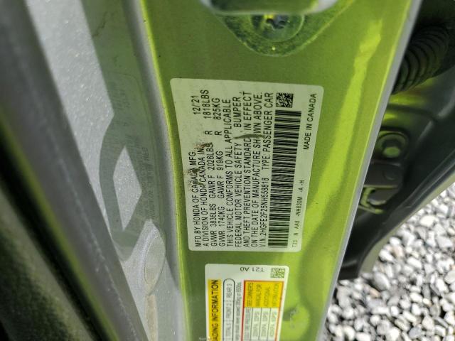 2022 HONDA CIVIC LX 2HGFE2F25NH558818