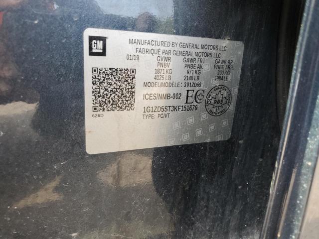 2019 CHEVROLET MALIBU LT 1G1ZD5ST3KF151679
