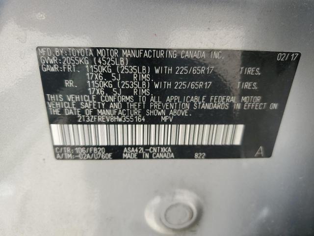 2017 TOYOTA RAV4 LE 2T3ZFREV8HW355164