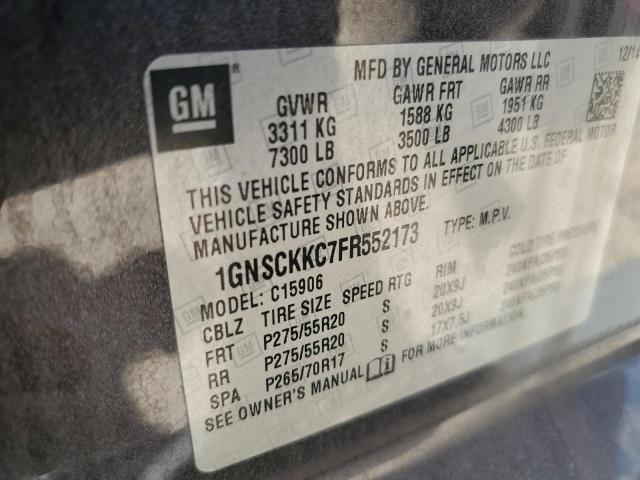 2015 CHEVROLET SUBURBAN C 1GNSCKKC7FR552173