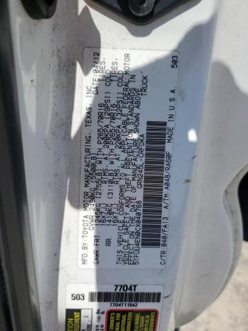 2012 TOYOTA TACOMA - 5TFUU4EN0CX040768