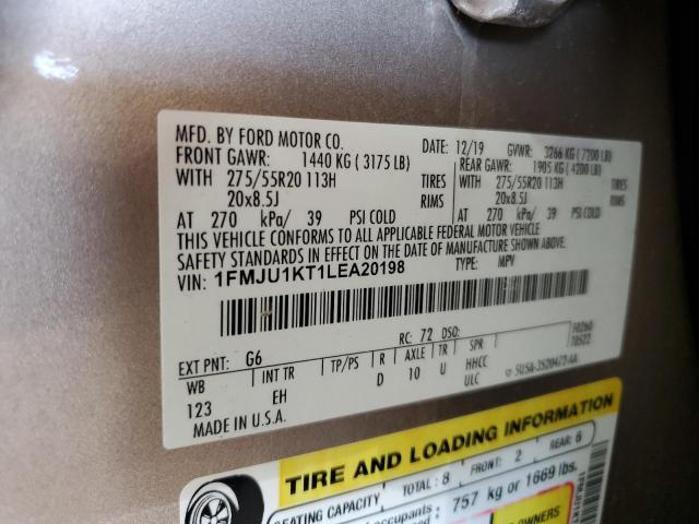 2020 FORD EXPEDITION - 1FMJU1KT1LEA20198