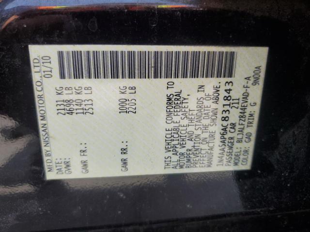 2010 NISSAN MAXIMA - 1N4AA5AP6AC831843