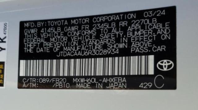 2024 TOYOTA PRIUS LE JTDACAAU6R3028934