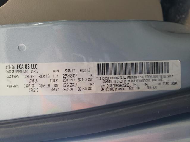 2016 CHRYSLER TOWN & COU 2C4RC1BG5GR232091