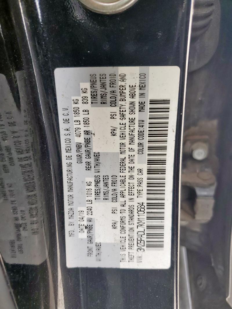 2019 MAZDA 3 PREFERRE 3MZBPADL7KM110684