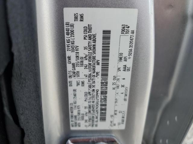 2016 LINCOLN MKC SELECT 5LMCJ2C93GUJ10990