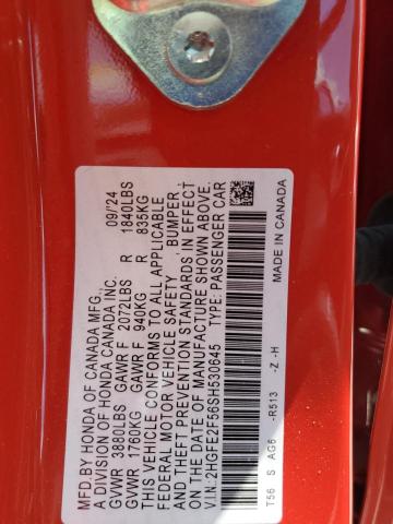 2025 HONDA CIVIC SPOR 2HGFE2F56SH530645