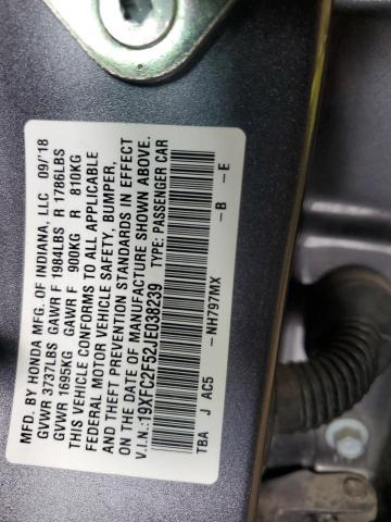 2018 HONDA CIVIC LX 19XFC2F52JE038239