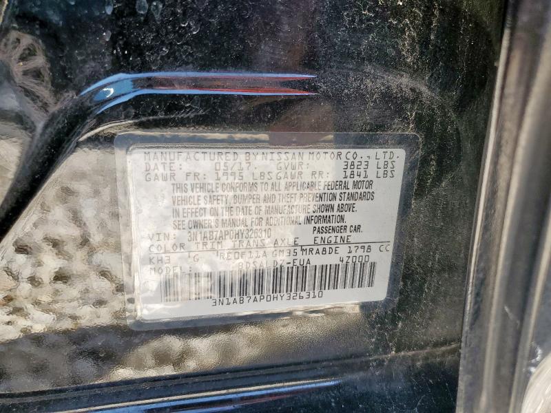 2017 NISSAN SENTRA S 3N1AB7AP0HY326310