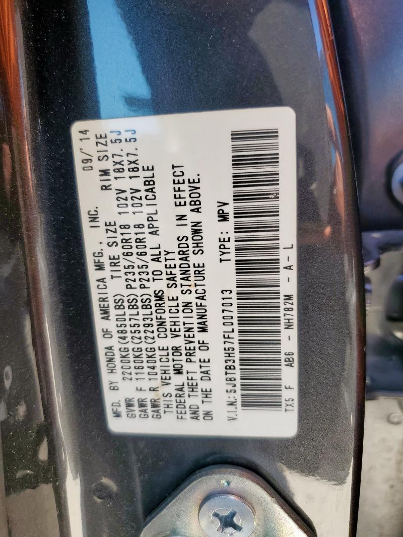 2015 ACURA RDX TECHNO 5J8TB3H57FL007013