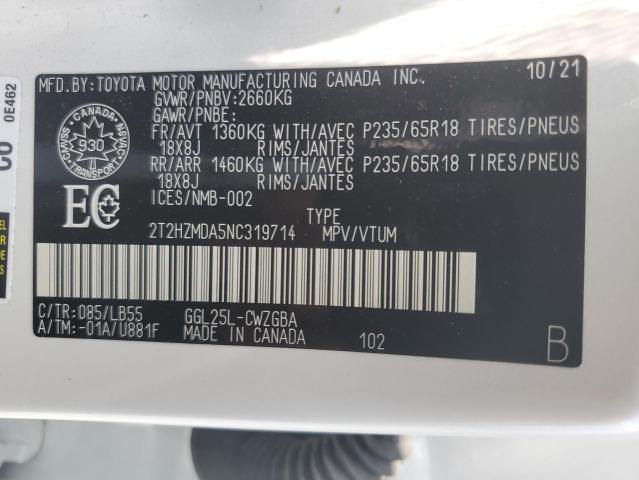 2022 LEXUS RX 350 2T2HZMDA5NC319714