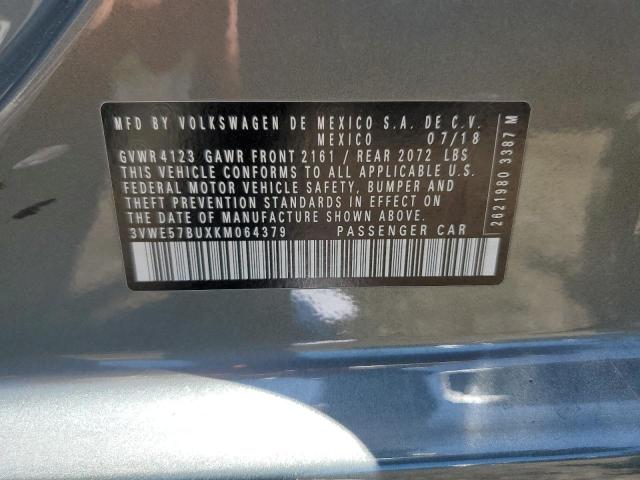 2019 VOLKSWAGEN JETTA SEL 3VWE57BUXKM064379