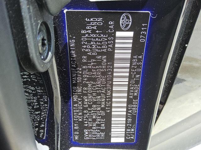 2023 TOYOTA CAMRY LE - 4T1C11AK3PU104321