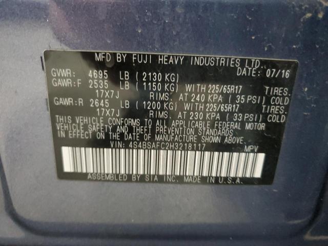 2017 SUBARU OUTBACK 2. - 4S4BSAFC2H3218117