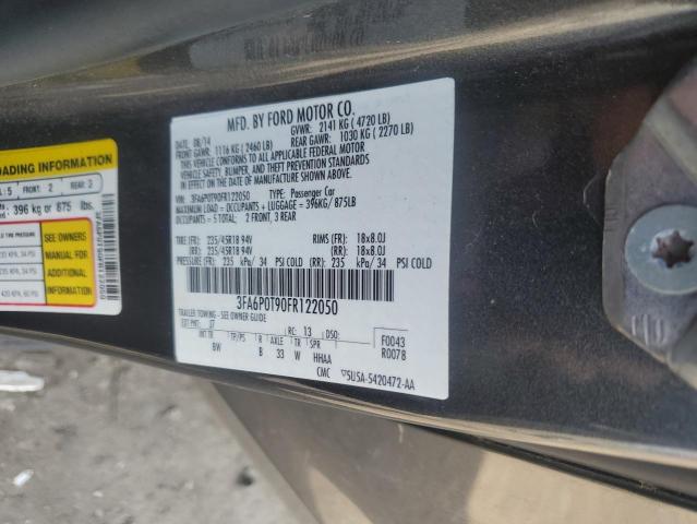 2015 FORD FUSION 3FA6P0T90FR122050