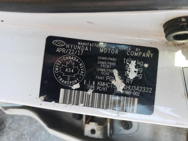 2017 HYUNDAI ACCENT SE KMHCT5AE4HU342322