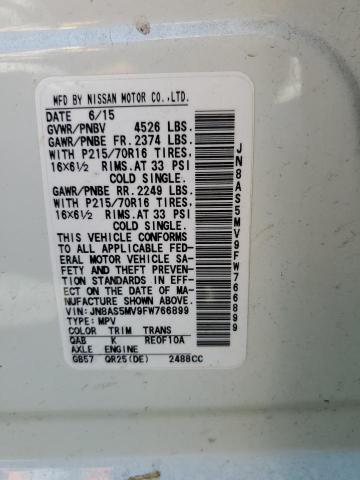 2015 NISSAN ROGUE SELE JN8AS5MV9FW766899