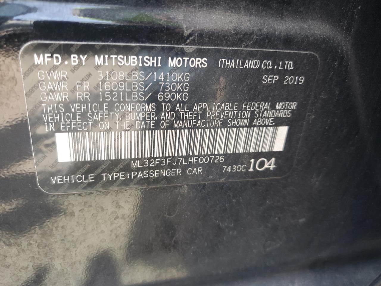 MITSUBISHI MIRAGE G4 ES