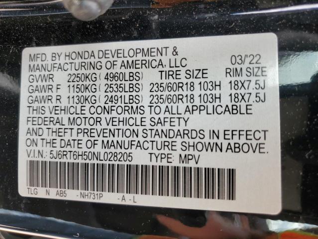 2022 HONDA CR-V EX 5J6RT6H50NL028205