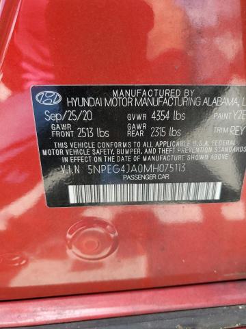 2021 HYUNDAI SONATA SE 5NPEG4JA0MH075113