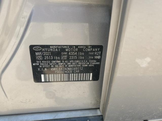 2021 HYUNDAI SONATA SEL KMHL64JA0MA149112