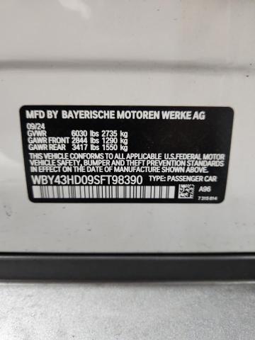 2025 BMW I4 XDRIVE WBY43HD09SFT98390
