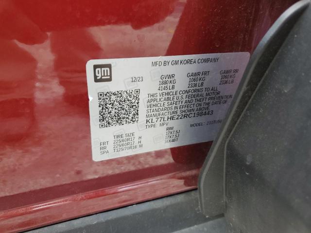 2024 CHEVROLET TRAX 1LT KL77LHE22RC198443