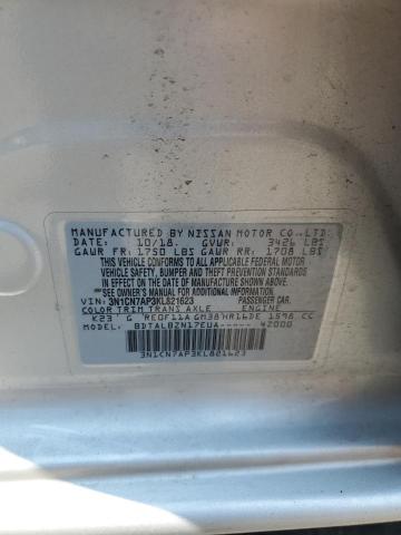 2019 NISSAN VERSA S 3N1CN7AP3KL821623