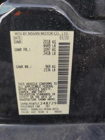 2020 NISSAN ALTIMA SR 1N4BL4CW7LC248729