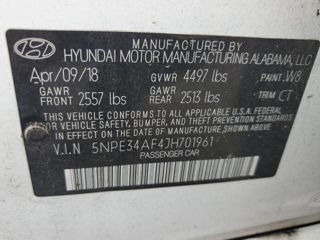 2018 HYUNDAI SONATA SPO - 5NPE34AF4JH701961