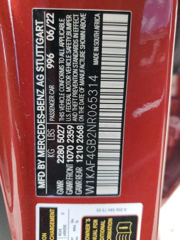 2022 MERCEDES-BENZ C 300 W1KAF4GB2NR065314