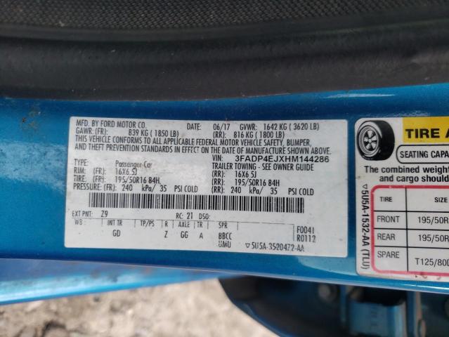 2017 FORD FIESTA SE - 3FADP4EJXHM144286