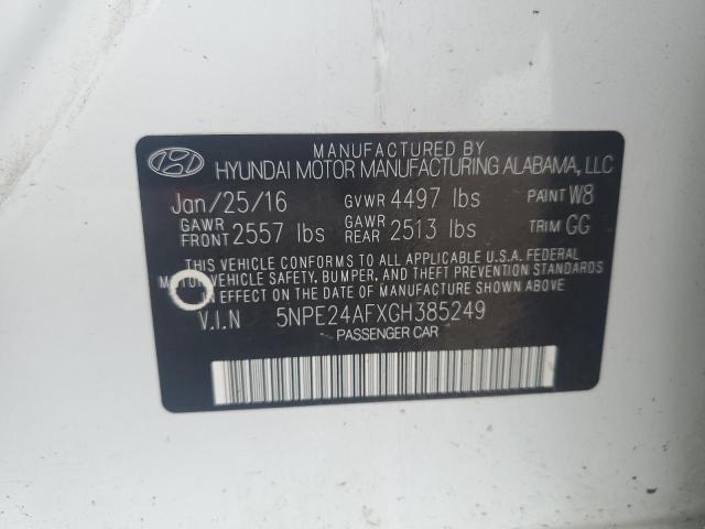 2016 HYUNDAI SONATA SE - 5NPE24AFXGH385249