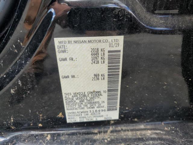 2019 NISSAN ALTIMA SR 1N4BL4CW6KN318496