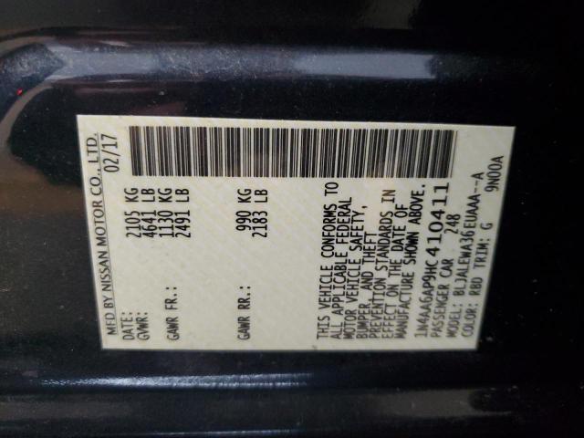 2017 NISSAN MAXIMA 3.5 1N4AA6AP9HC410411