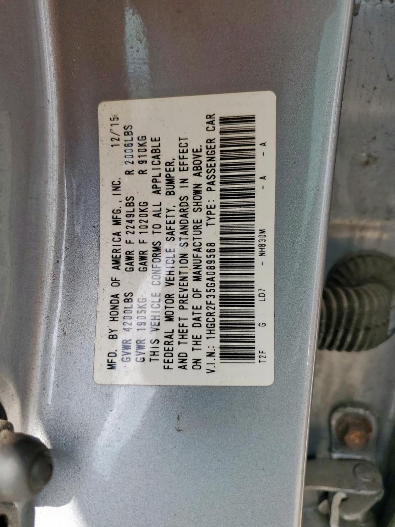 2016 HONDA ACCORD LX - 1HGCR2F35GA089568