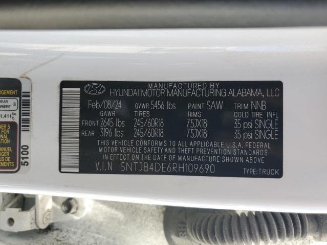 2024 HYUNDAI SANTA CRUZ - 5NTJB4DE6RH109690