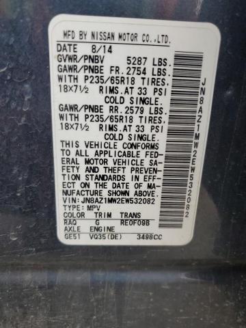 2014 NISSAN MURANO S - JN8AZ1MW2EW532082