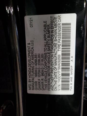 2021 HONDA ACCORD LX 1HGCV1F19MA092666