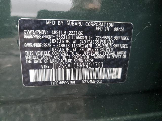 2024 SUBARU FORESTER L JF2SKALC8RH401763