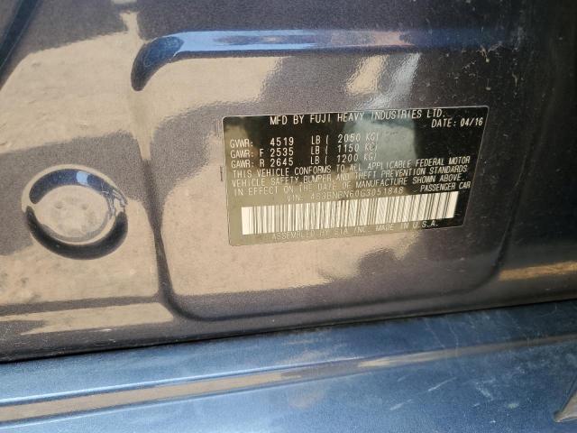 2016 SUBARU LEGACY 2.5 4S3BNBN60G3051848