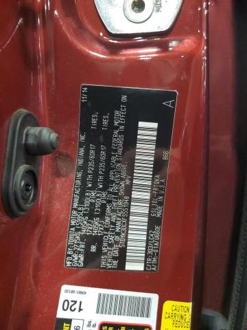 2015 TOYOTA SIENNA XLE 5TDYK3DCXFS551948