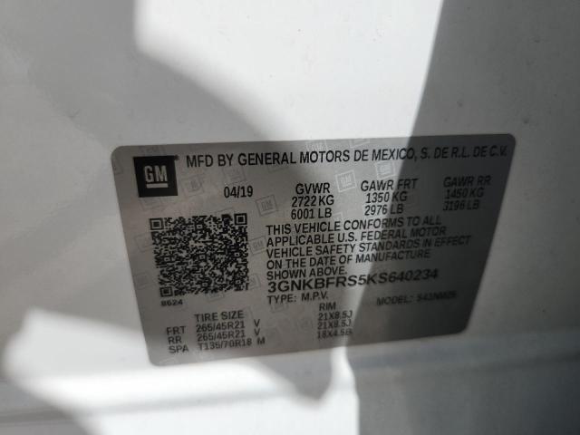 2019 CHEVROLET BLAZER PRE 3GNKBFRS5KS640234