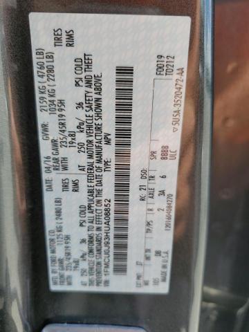 2017 FORD ESCAPE TIT - 1FMCU0J93HUA08852