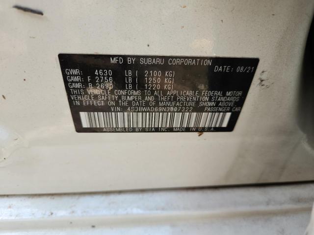 2022 SUBARU LEGACY PRE 4S3BWAD69N3007322