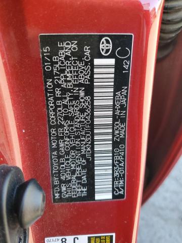 2015 TOYOTA PRIUS - JTDKN3DU1F0436258
