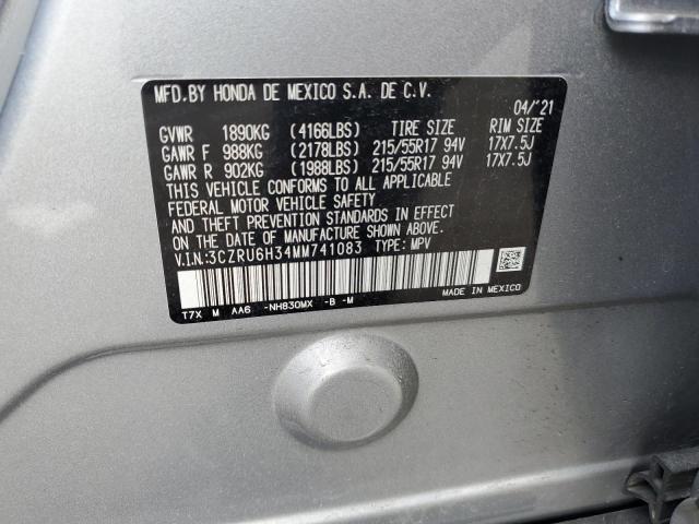 2021 HONDA HR-V LX 3CZRU6H34MM741083
